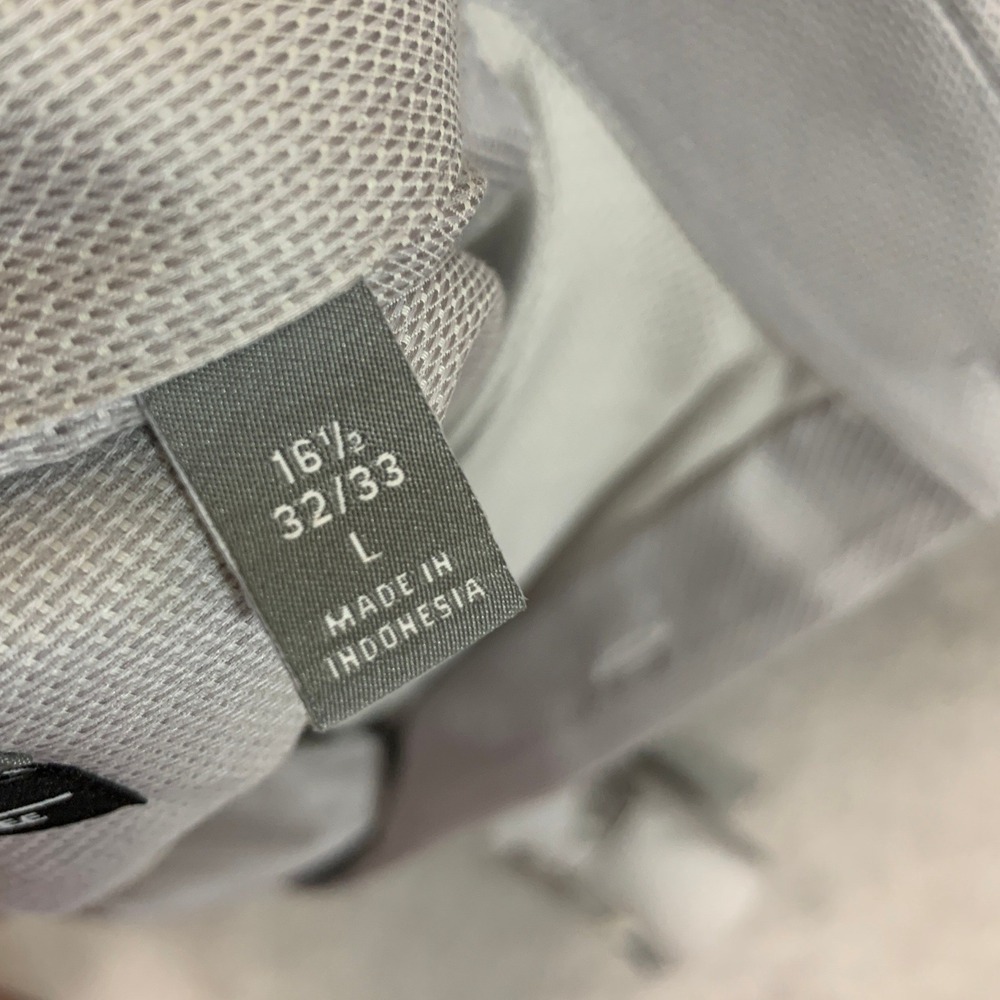 NWT Michael Kors Regular Fit Dress Shirt Men's L 16.5 32/33 Grey Frost Cotton - Picture 11 of 13